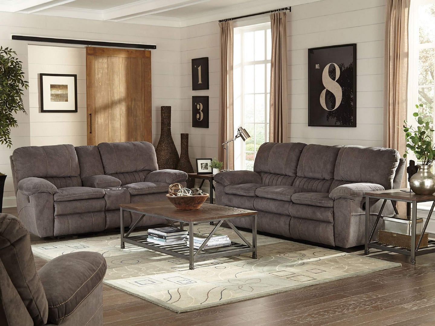 ZOLA Reclining Sofa & Love-seat with Console
