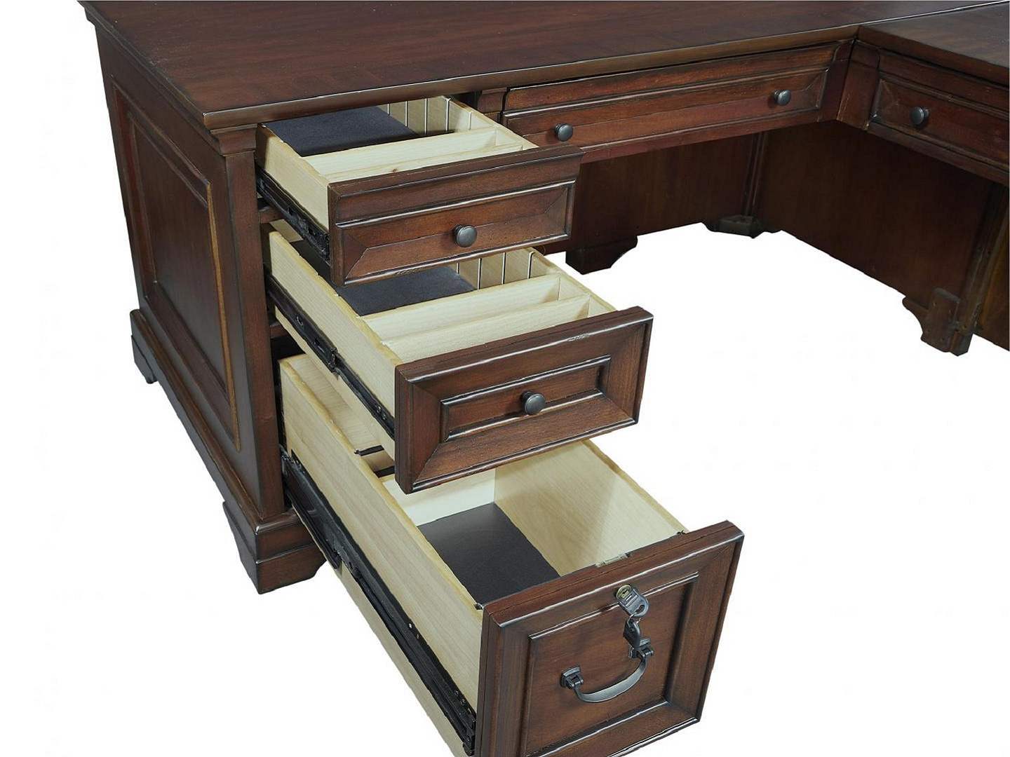 CLINTON L-Shaped Desk - Drawers
