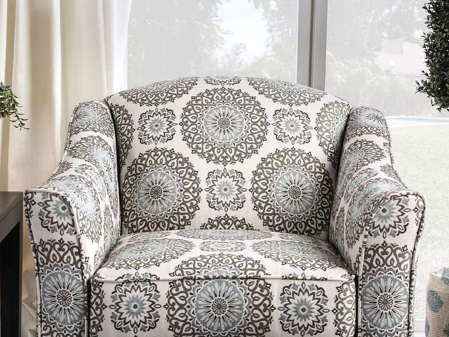 VERGAS Floral Accent Chair - Front