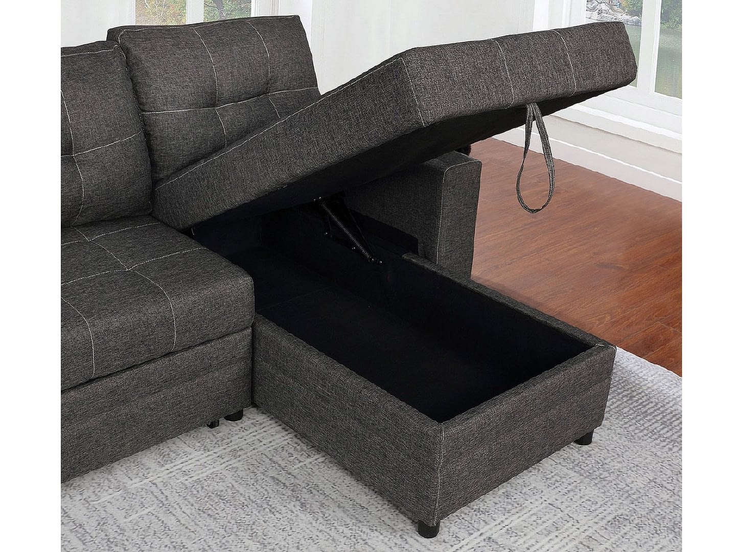 SUMNER Sleeper Sectional - Chaise Storage