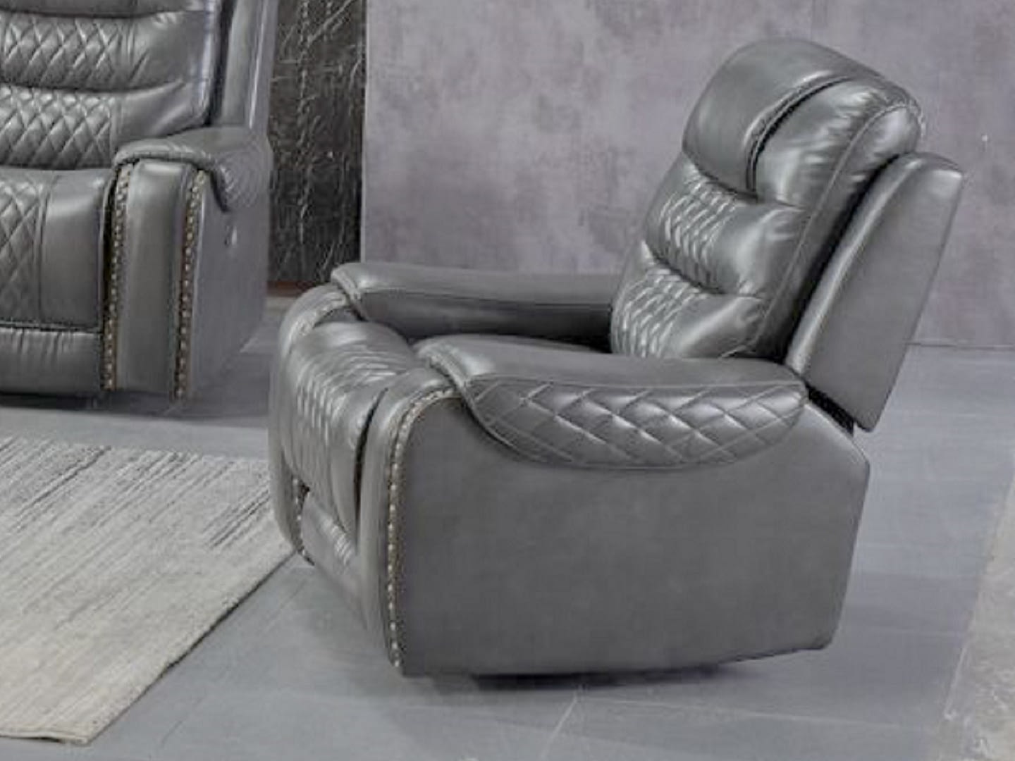 ENROSE Leather Dual Power Recliner Chair