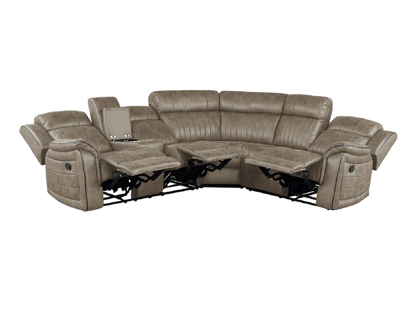 FERNLY Reclining Sectional with Console - Open