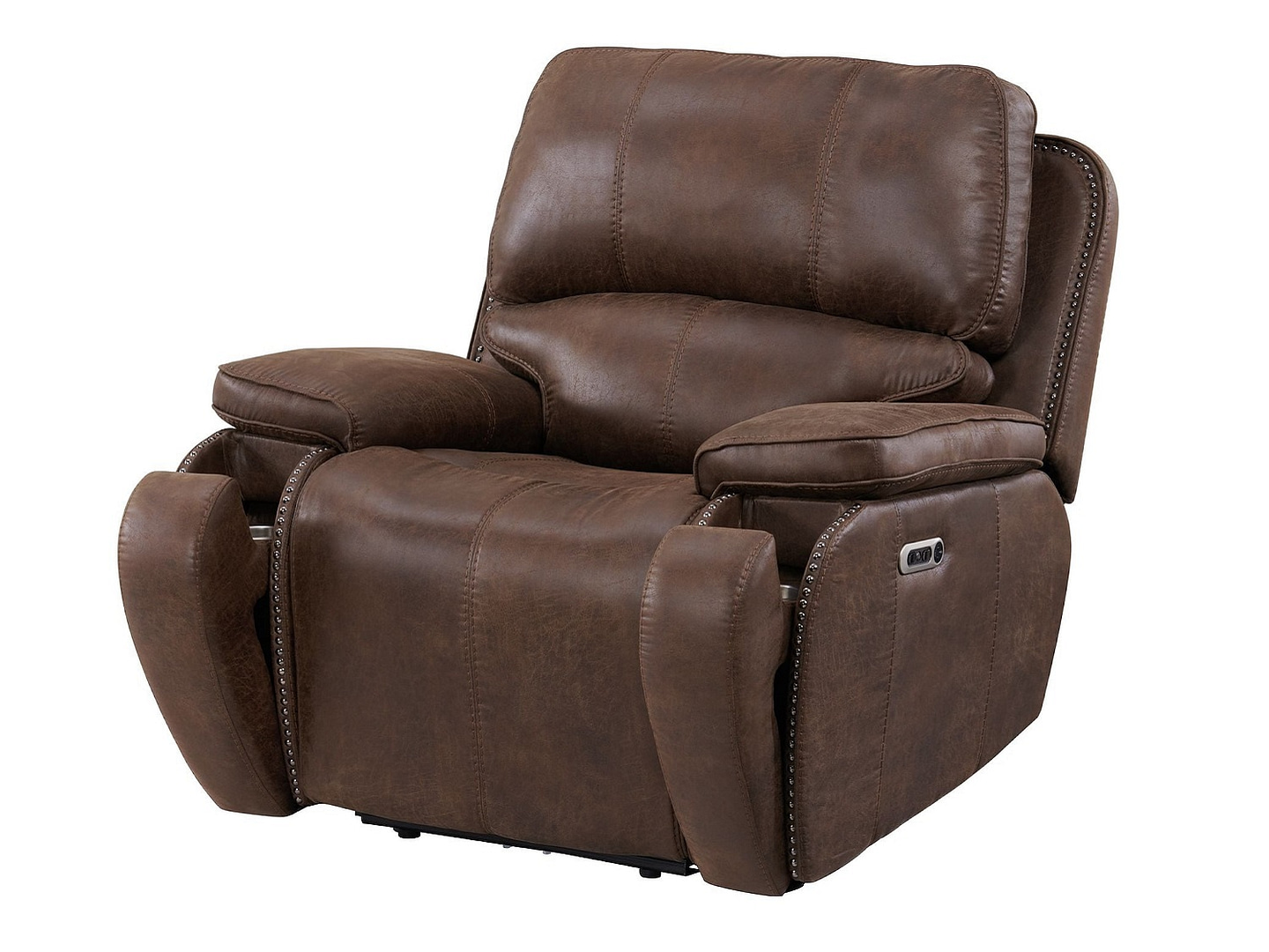 HARVEY Power Recliner Chair - Pull Out Cupholders