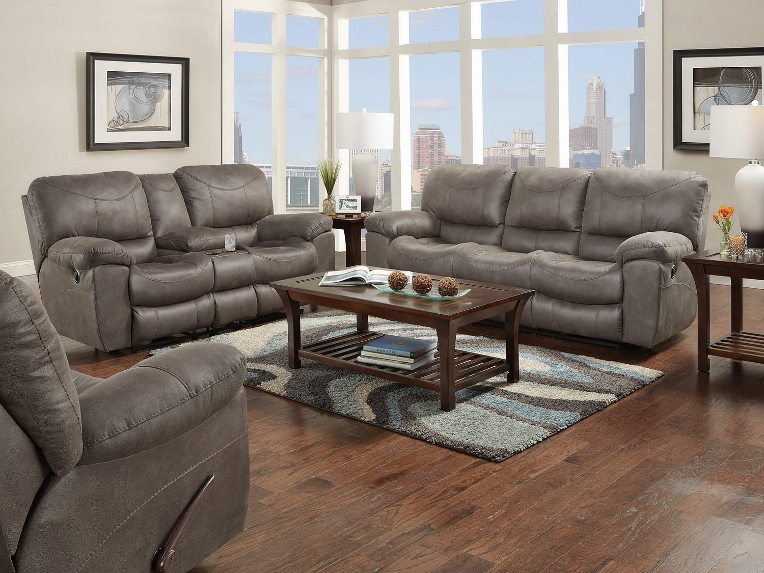 FRANK Reclining Sofa & Love-seat with Console