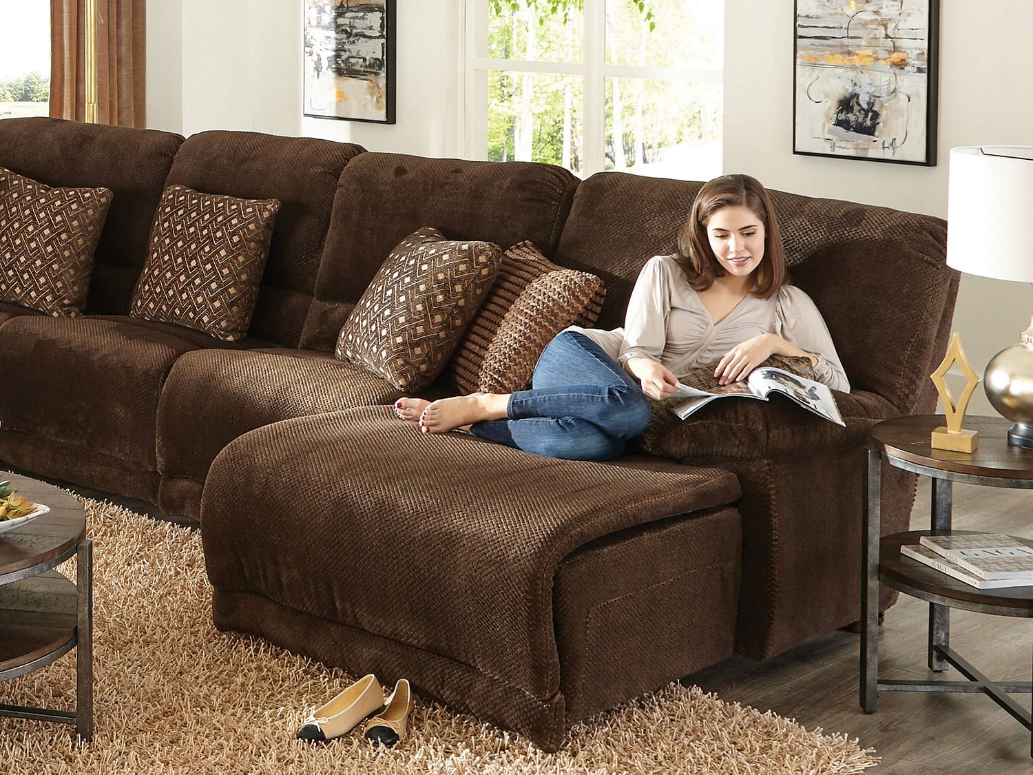 OLIVIA Reclining Sectional - Chaise
