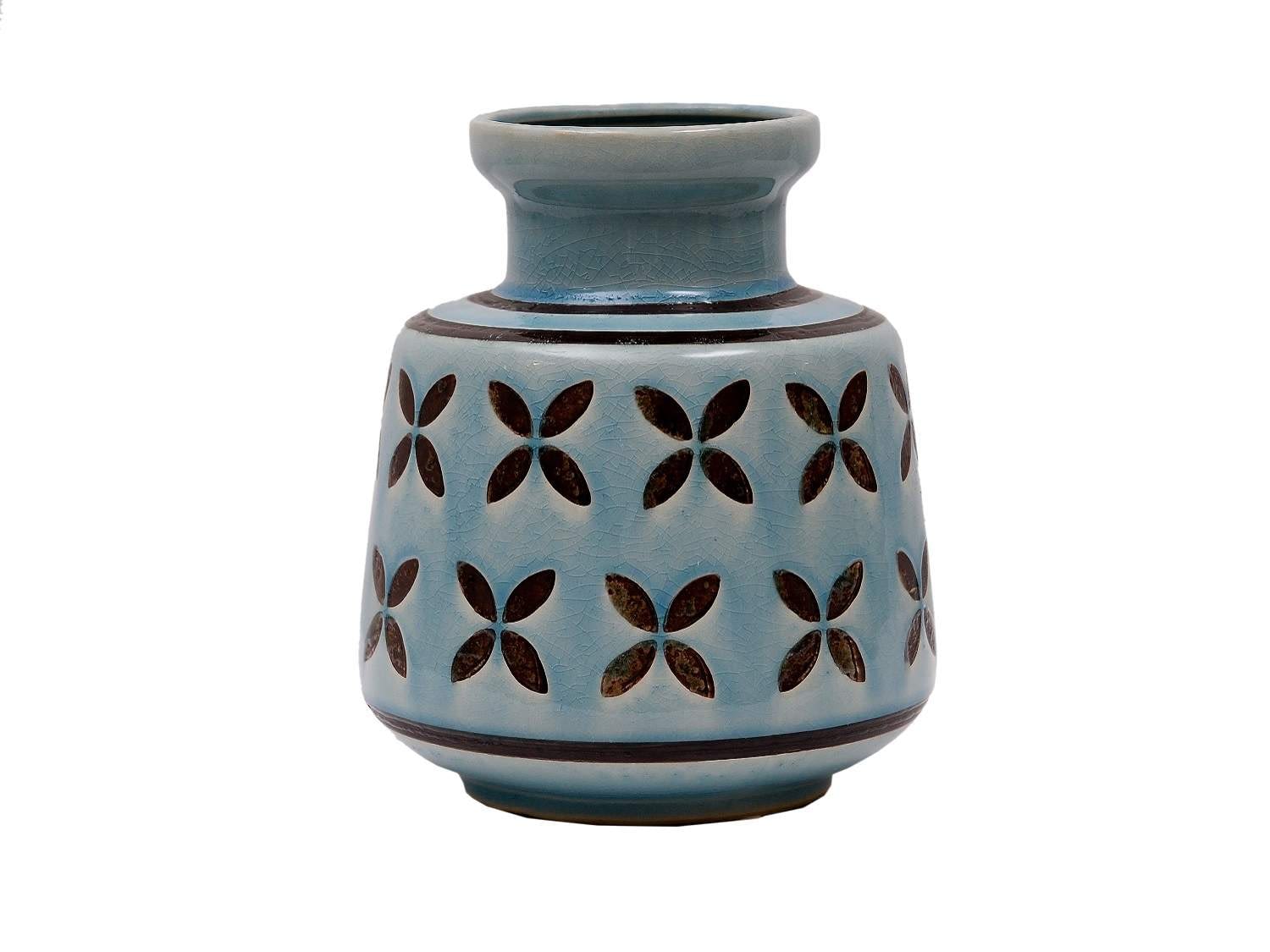 Aztec Ceramic Vase, 8 in.