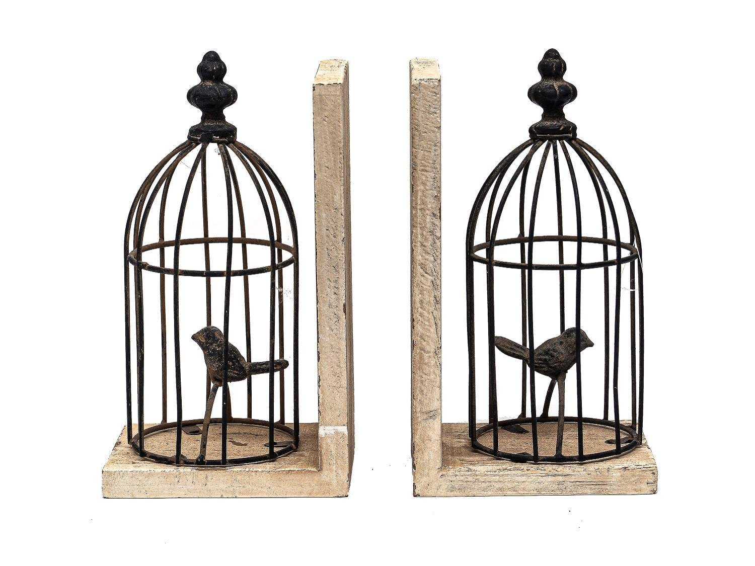 Birdcage Bookends - Set of 2