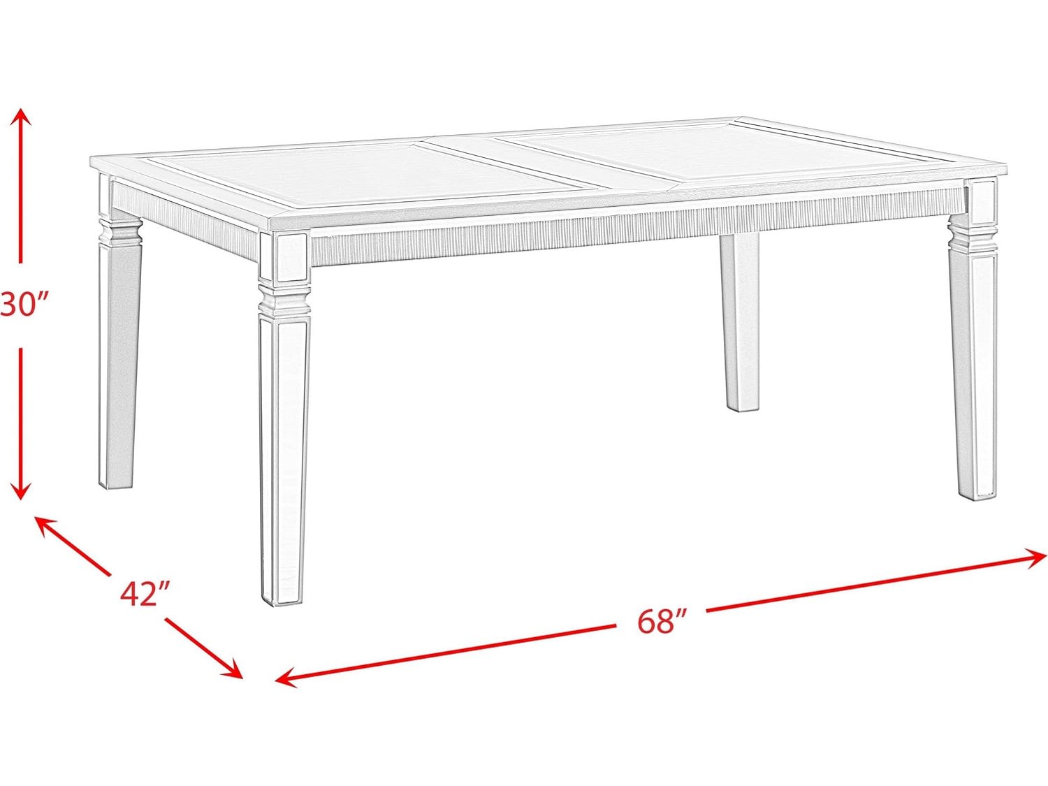 ATLEE Dining Table - Dimensions
