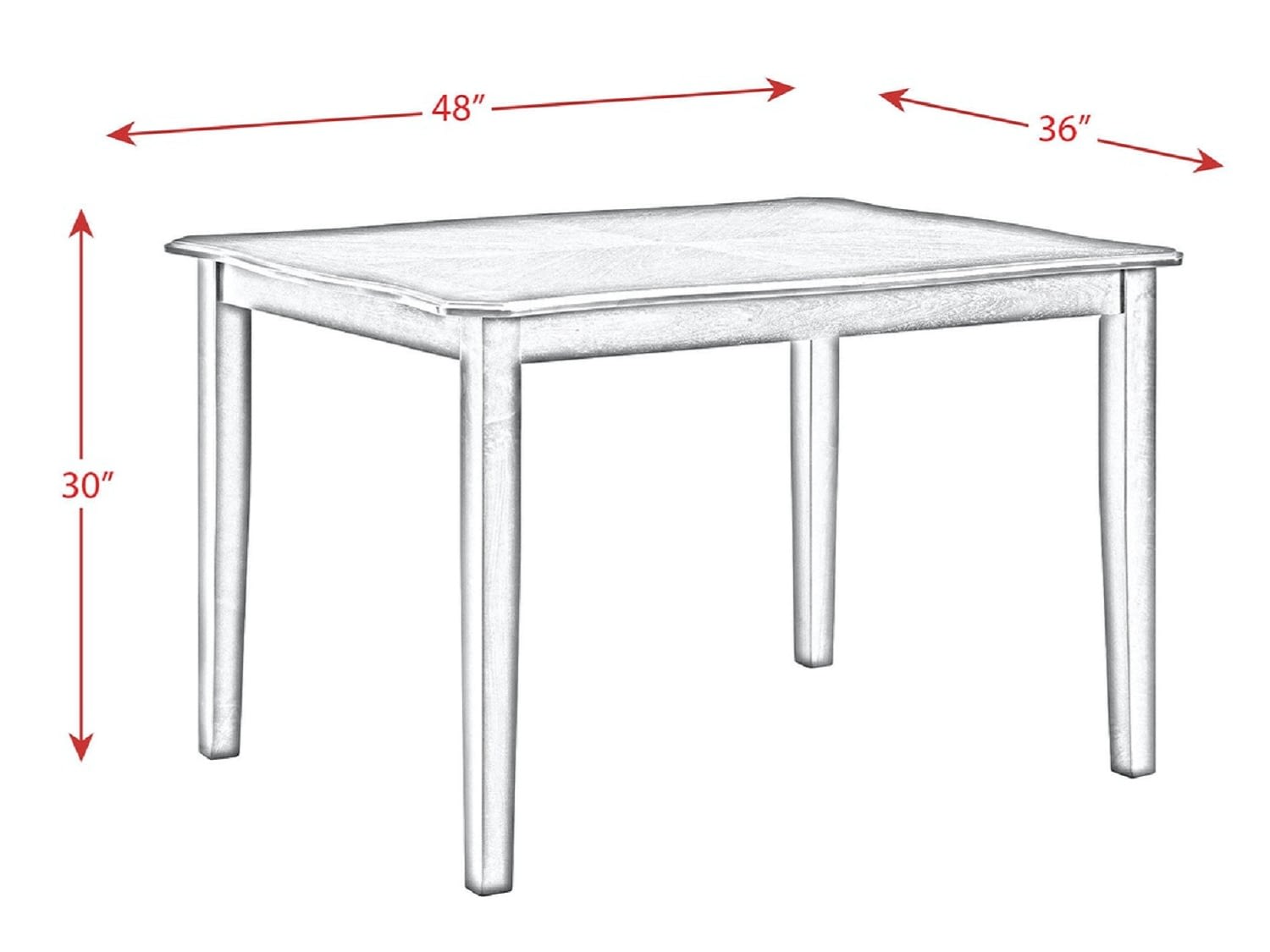 EUSTICE Dining Table - Dimensions
