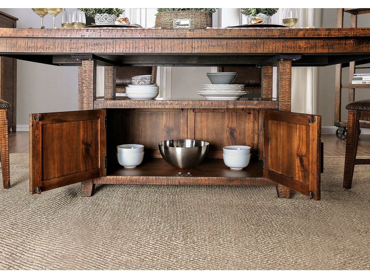 FAIRLEE Counter Height Dining Table - Storage