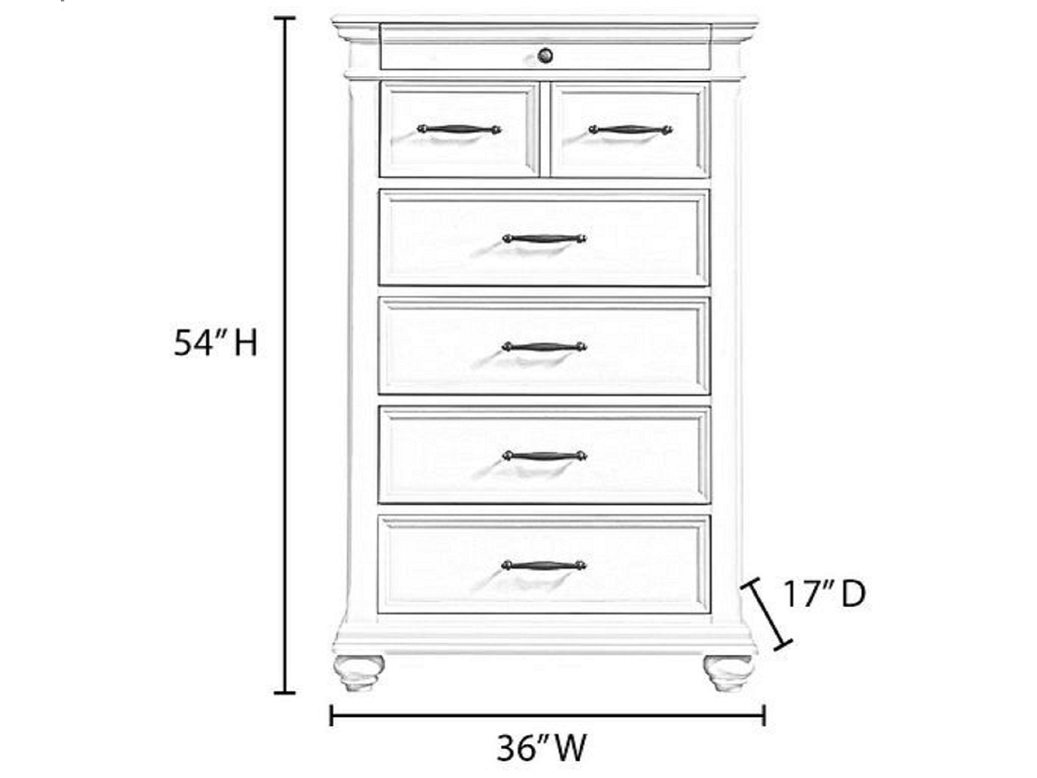 SHARON Chest of Drawers - Dimensions