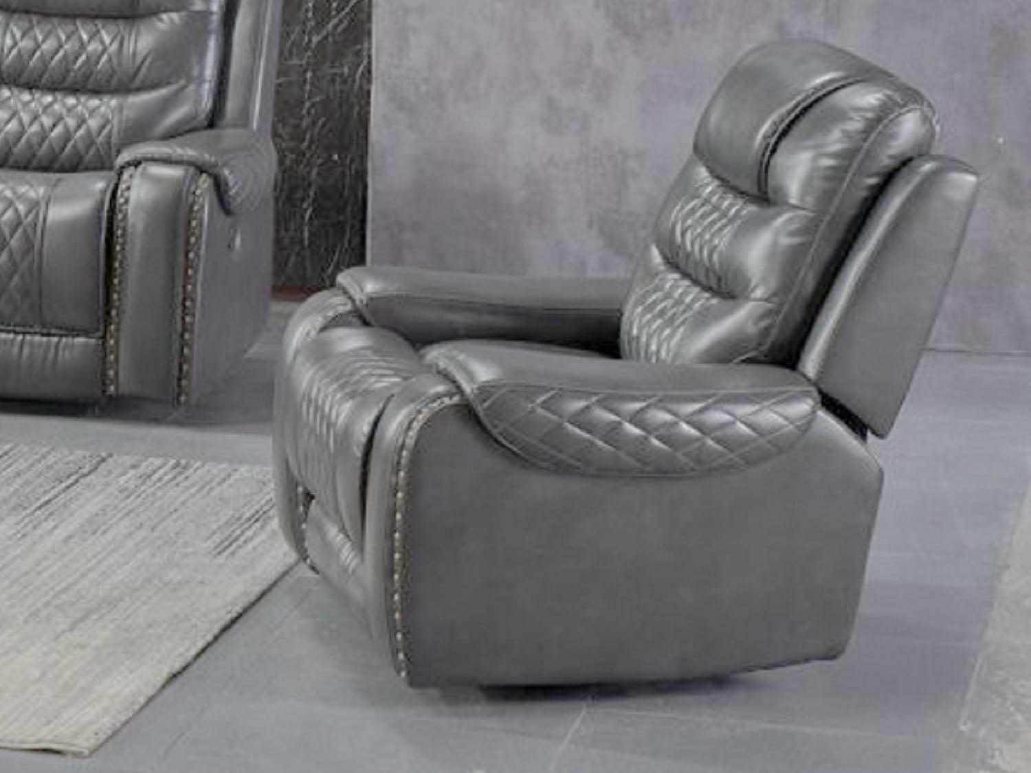 ENROSE Leather Dual Power Recliner Chair