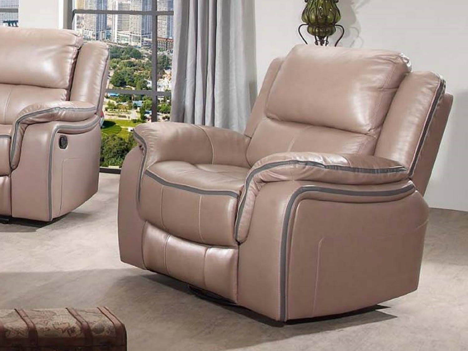 SONNA Leather Glider Recliner Chair