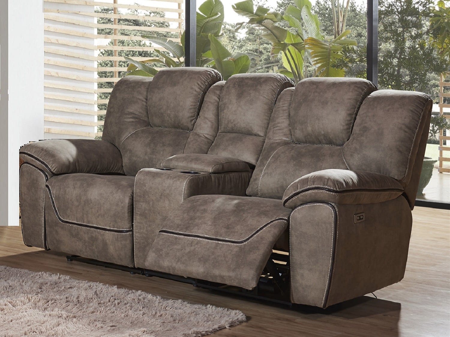 GALENA Power Reclining Loveseat with Console