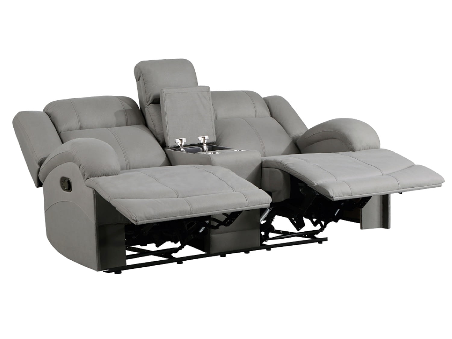 QUINCY Reclining Loveseat with Console -Open