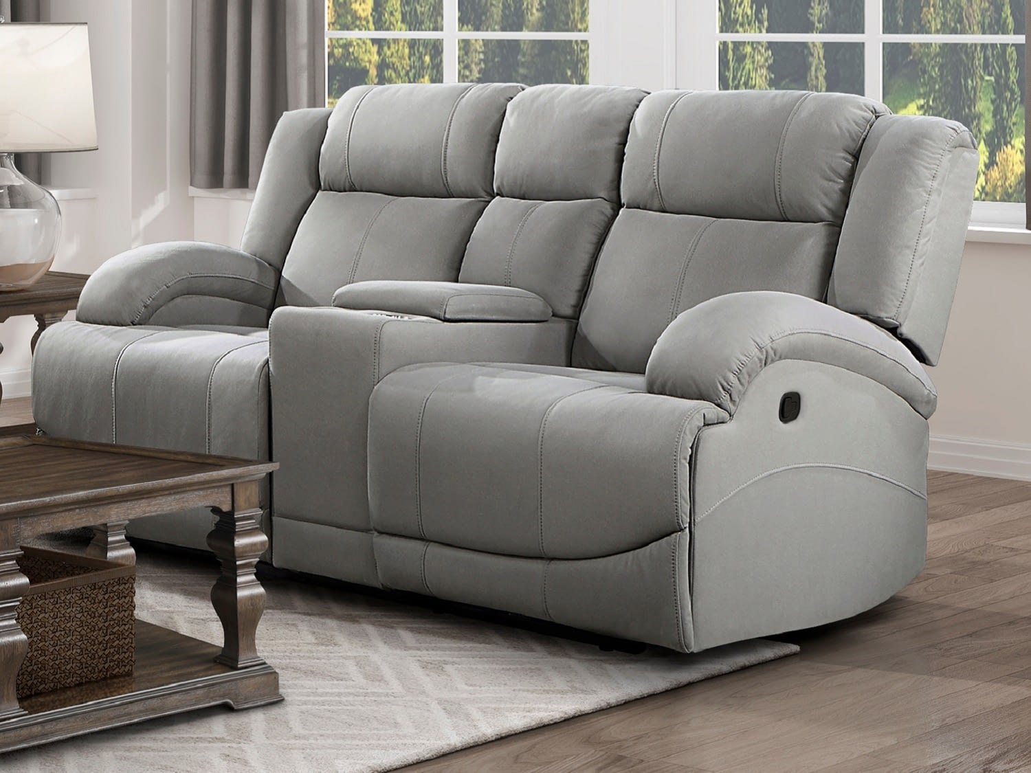 QUINCY Reclining Loveseat with Console
