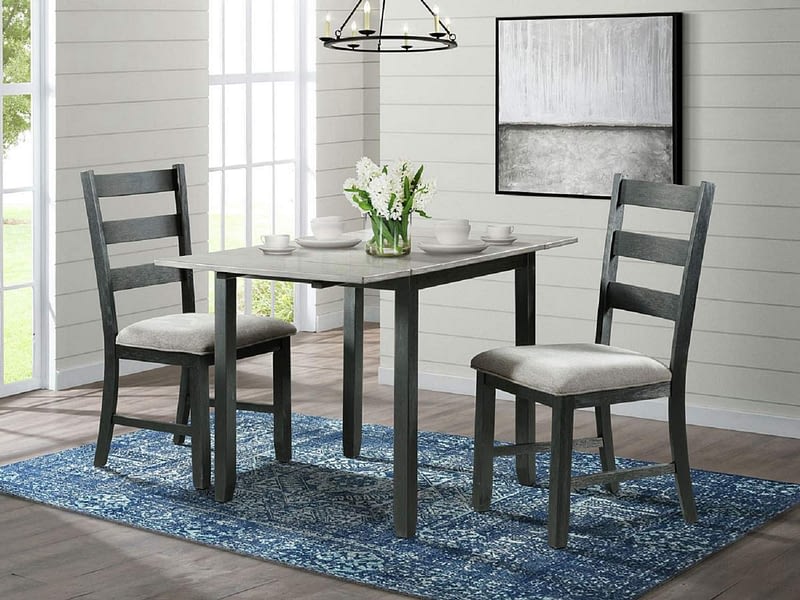 GABBS Drop Leaf Dining Table & 2 Chairs