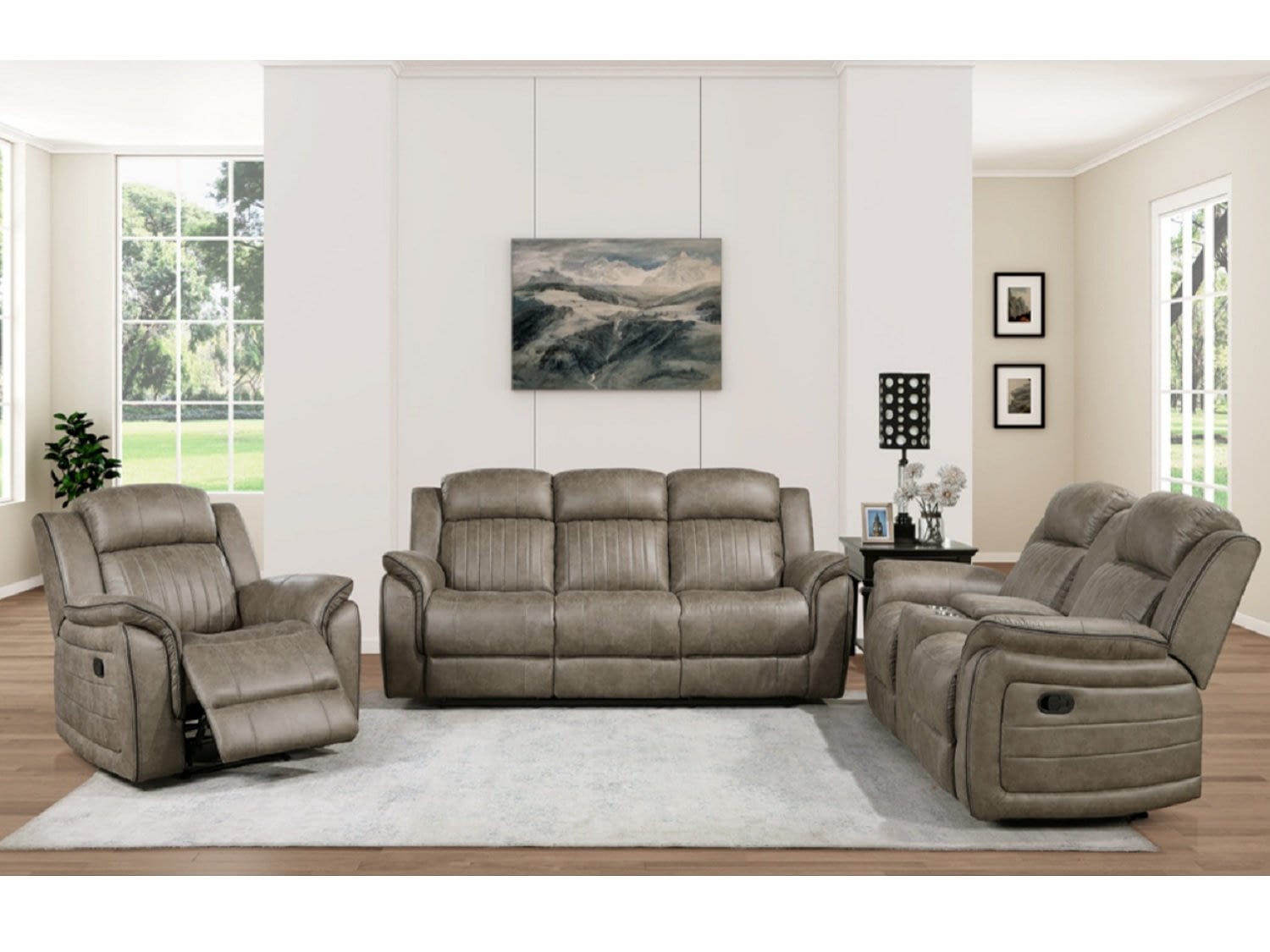 Fernly Reclining Sofa Love Seat With
