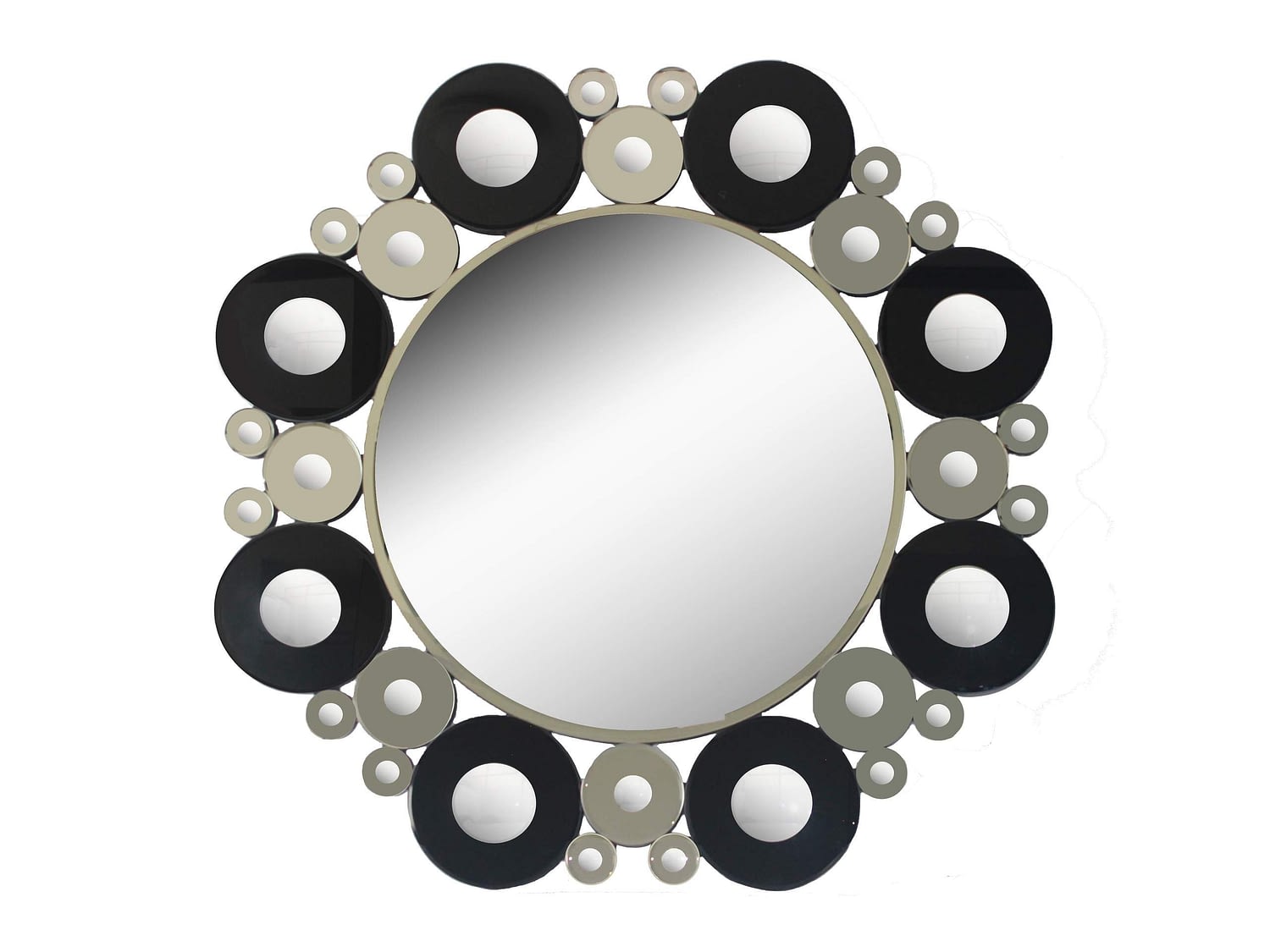 Decorative Circles Wall Mirror 40 in