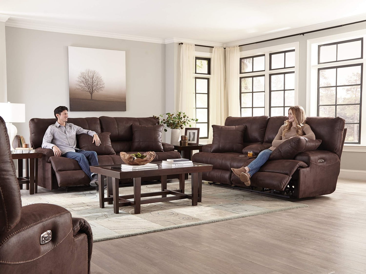 WESTON Reclining Sofa & Love-seat with Console