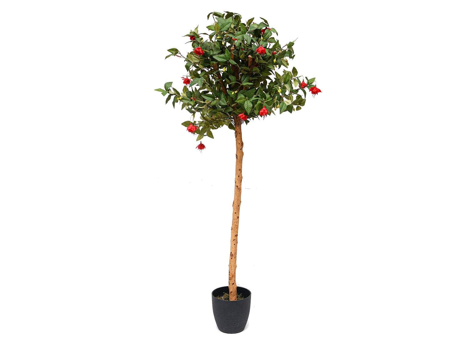 Artificial Tree with Red Flowers