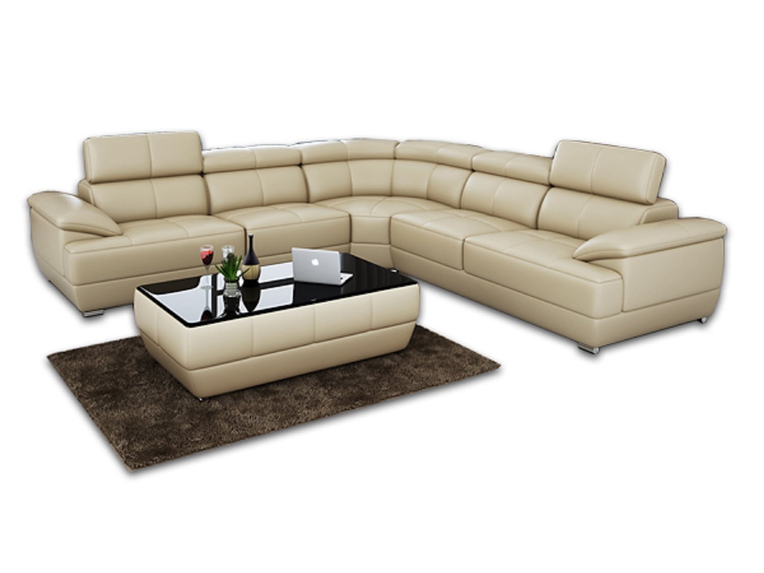 BAKER Leather Sectional - Zoom