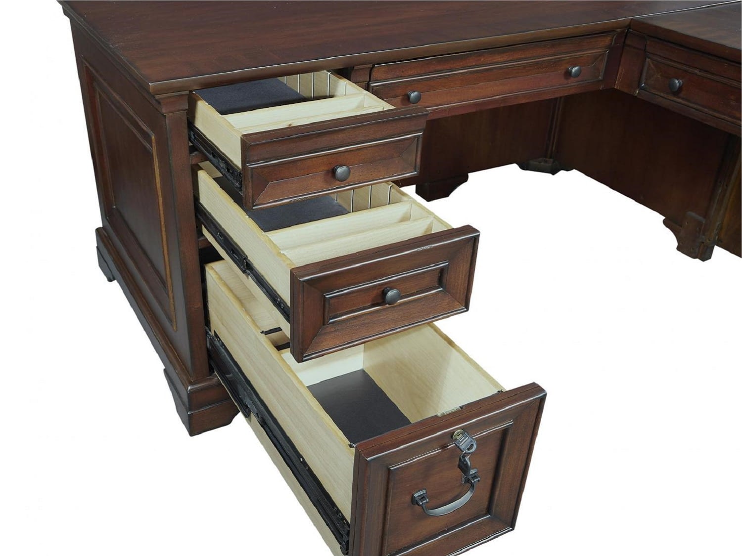 CLINTON L-Shaped Desk - Drawers
