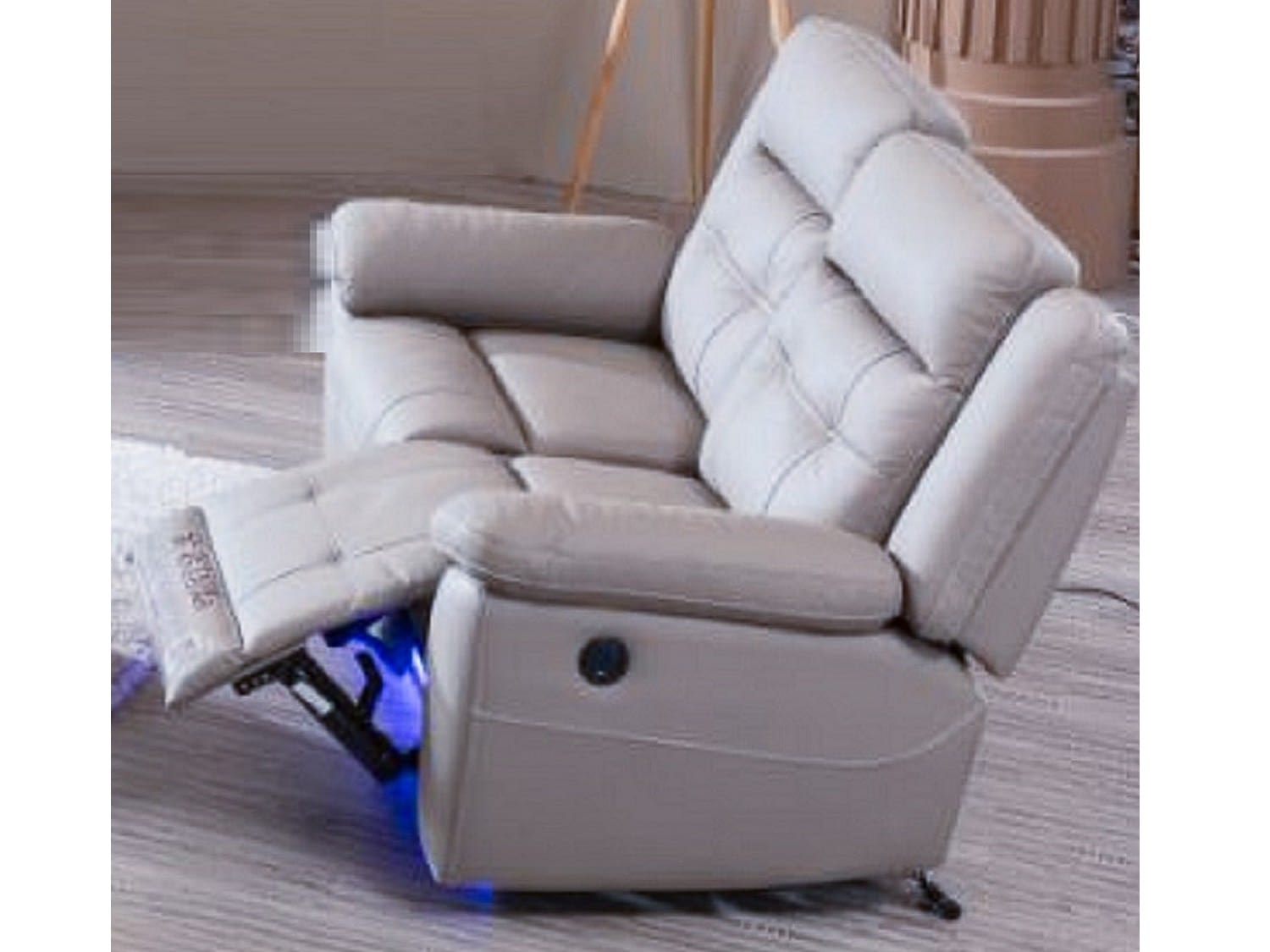 ALBANY Leather Power Reclining Love-seat