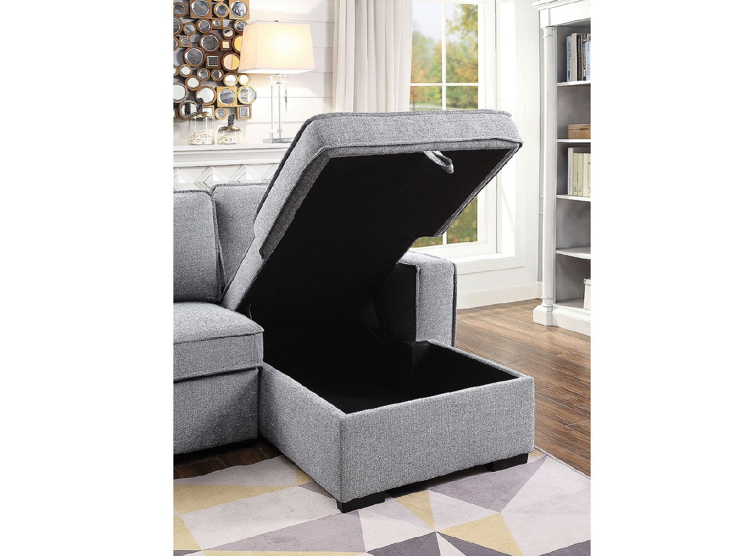 LEWISTON Sleeper Sectional - Chaise Storage