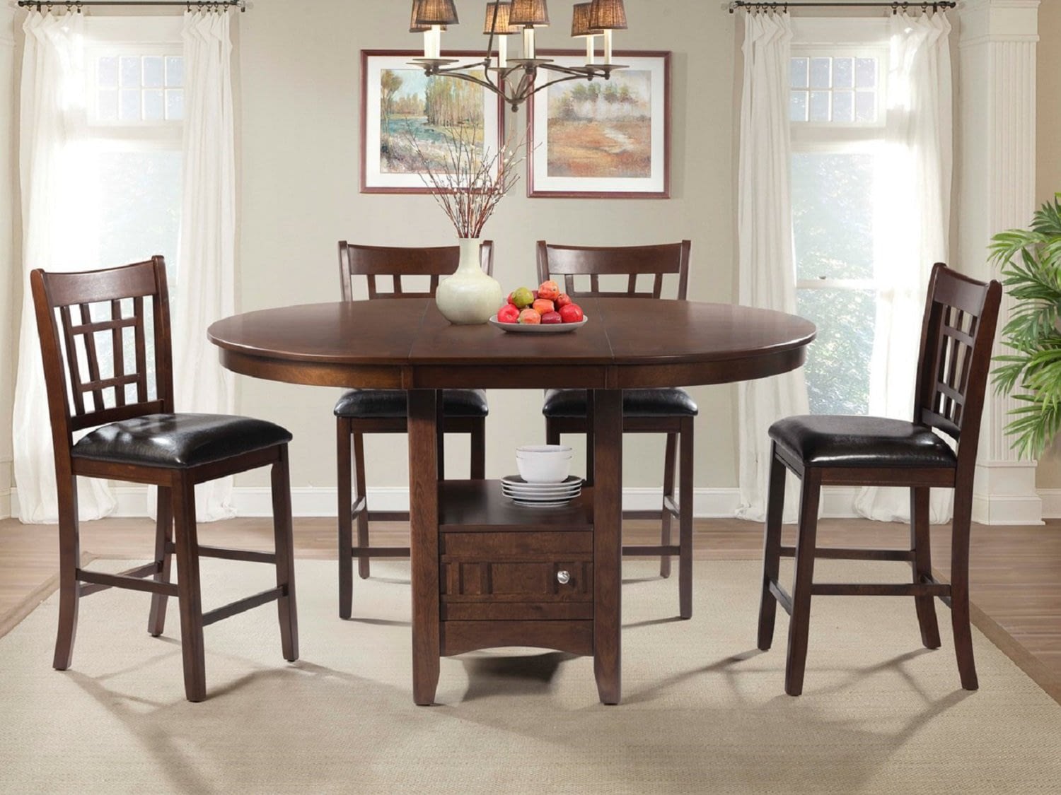 MARINA Counter Height Dining Table & 4 Chairs