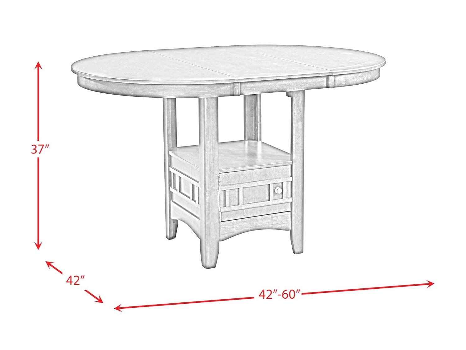 MARINA Counter Height Dining Table - Dimensions