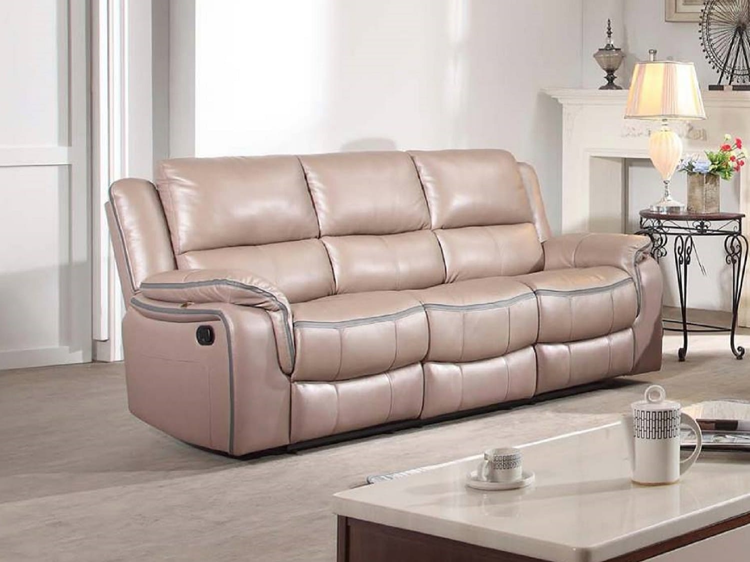 SONNA Leather Reclining Sofa
