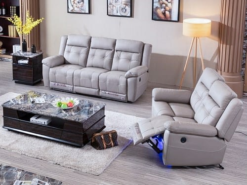ALBANY Leather Power Reclining Sofa & Love-seat