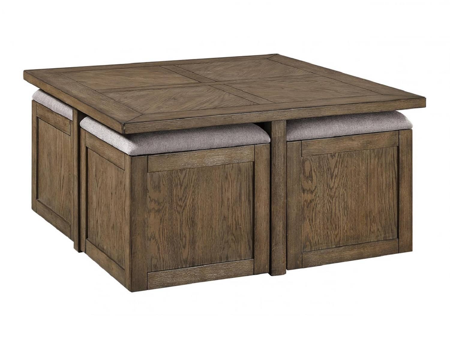 NEWCASTLE Coffee Table with 4 Stools - Side