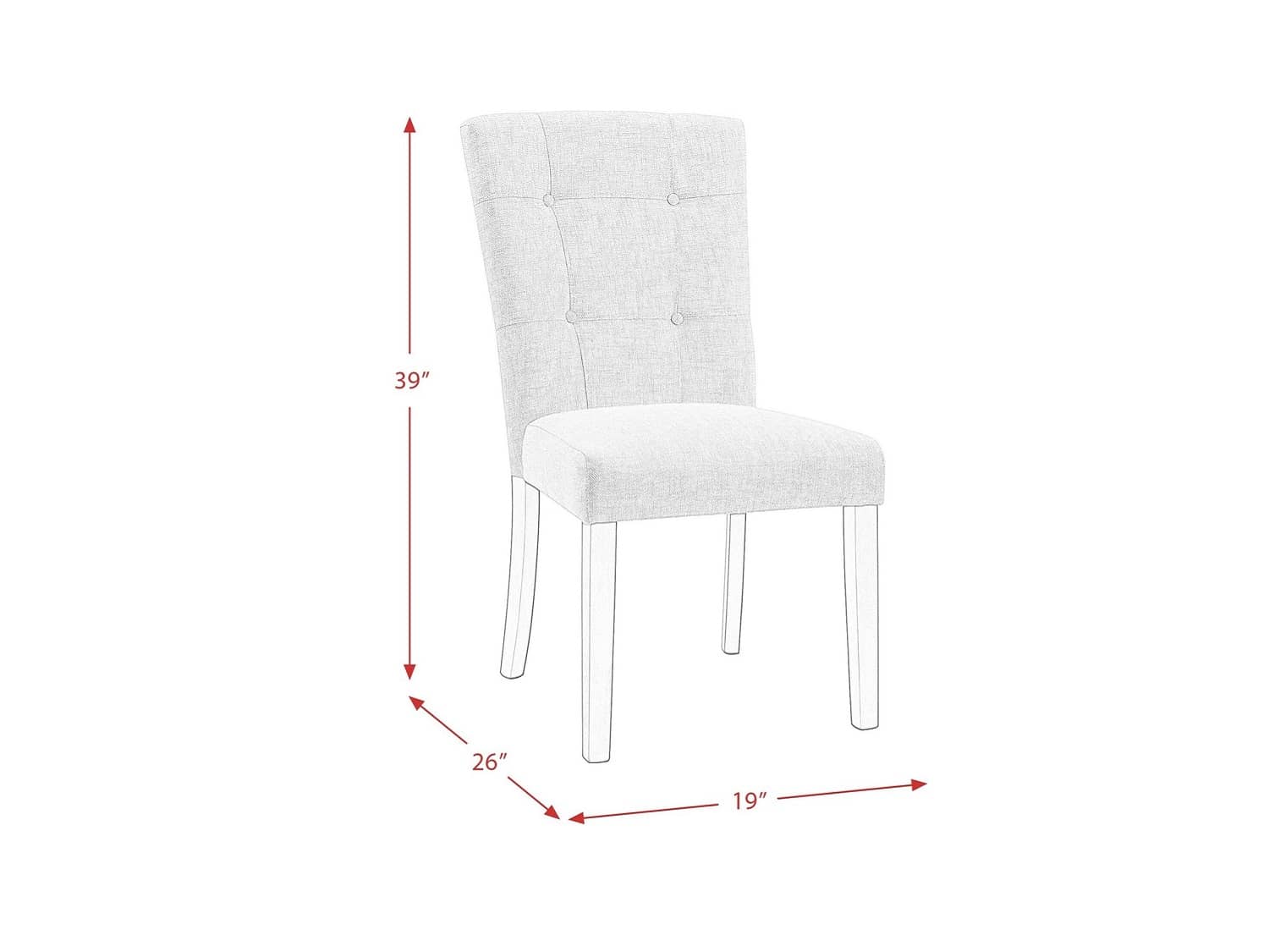 EPPINGTON Dining Chair - Dimensions